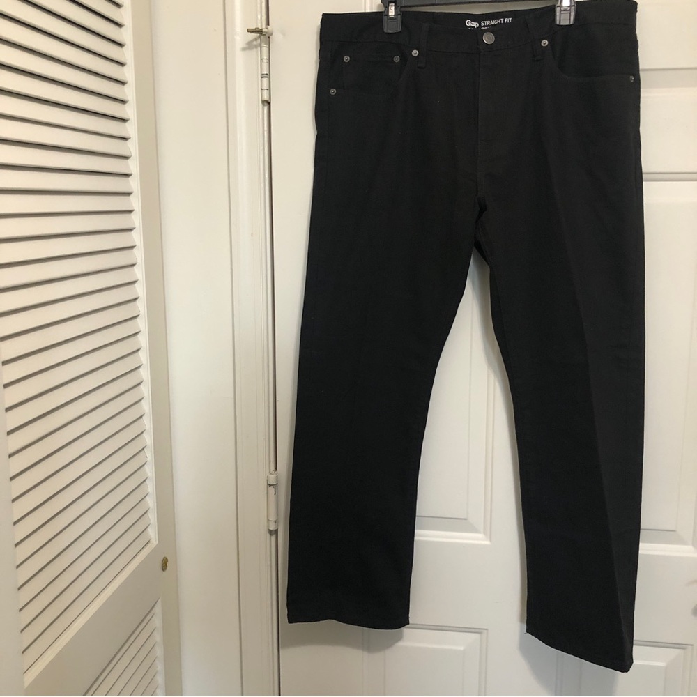 0 Gap Mens Straight Fit Cut Mens Black Pants